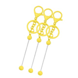 Maxbell 3Pcs Beadable Keychain Bars Crafts Supplies Metal Chain Making Kits for Kids Yellow