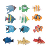 Maxbell Maxbell Lot 12Pcs PVC Small Tropical Fish Animal Model Figures Kid Educational Toys