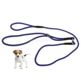Maxbell Maxbell Pet Dog Nylon Rope Slip Training Leash Adjustable Traction Collar Blue 1cm