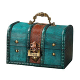 Maxbell Wooden Treasure Chest Desk Gift Packing Jewelry Case Box Jewelry Storage Box Style B