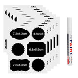 Maxbell Maxbell 60pcs Jars Canister Chalkboard Labels Pantry Stickers w/ Erasable Chalk Pen