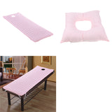 Non-slip Massage Table Sheet Cover with Face Down Cradle Cushion 185x70cm