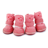 Maxbell Maxbell Lovely Warm Dog Puppy Pet Cotton Rubber Shoes Winter Autumn Boots Pink 2#
