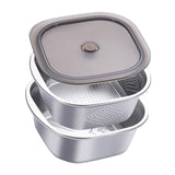 Maxbell Stainless Steel Colander Bowl Set Food Storage Container for Vegetable Beans 3600ml
