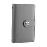 Money Saving Book Travel Budgeting Decoration A6 PU Portable Money Organizer Gray