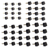 Maxbell 24 Pairs Black High Heel Plates Replacements Shoes Repair Tips Taps Caps