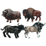 4pcs Cattle Figurine Simulated Bull Realistic Animals Cow Educational Toy B