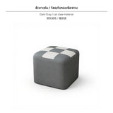 Maxbell Small Wooden Stool, paw-resistant Resistant Leather Upholstery, Modern Minimalist Design, Multi-Height Padded Footstool, nesting Ottoman, connectable design Accent for Living Room, Entryway, Bedroom Dark Gray 35H