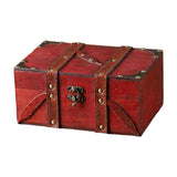 Maxbell Treasure Chest Box Jewelry Storage Box for Bracelets Pendant Charms Earrings Red
