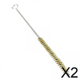 Maxbell 2xPipe Brush Small Long Handle Pipe Cleaning Brush for Auto Polishing Cleaning Diameter 8mm