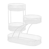 Maxbell Mesh Fruit Bowl Multiuse Bedroom for Skincare Bread Snacks Fruits Vegetables white