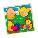 Maxbell Wood Puzzle Gifts Portable Hands on Learning Fine Motor Skills Jigsaw Puzzle Chick
