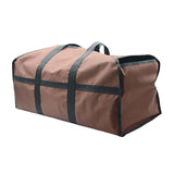 Maxbell Firewood Holder for Camping BBQ Barbecue with Handles Fireplace Wood Carrier brown