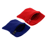 Maxbell 2Pieces Outdoor Sports Fitness Soft Wristband Sweatband Wallet Zipper Pocket