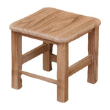 Maxbell Wooden Step Stool Change Shoe Stool Footrest for Bedside Doorway Living Room 26cmx26cmx24cm