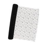 Maxbell Jacquard Net Mesh Flower Wrapping Paper for Valentine's Day Wedding Birthday Black