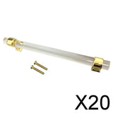 20xAcrylic Door Pull Knob Drawer Cabinet Cupboard Handle Hardware Gold 160mm