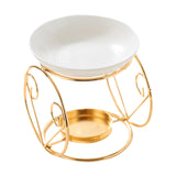 Maxbell Ceramic Essential Oil Burner Desk Tealight Holder for Living Room SPA Indoor gold