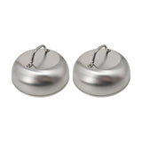 2Pcs Basting Cover Cheese Melting Dome for Flat Top Grills Commercial Steaks Metal Handle