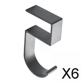 Maxbell 6xTable Hook for Bags Space Saving Universal Purse Hook for Water Cup Purse Bag grey