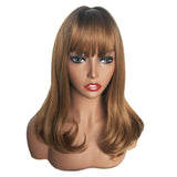 Maxbell Maxbell Women Wigs Breathable Long Curly Hairpiece Synthetic Cosplay Wig Brown