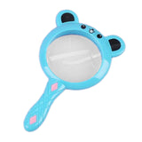 Kids Magnifier Cartoon Cartoon Magnifying Glass for Models Newspapers Photos Blue