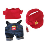 Maxbell 2xDoll Clothes for 15cm Plush Doll Stylish Soft Plush Doll Accessories Cartoon