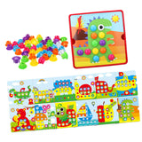 Maxbell Mosaic Pegboard Educational Toys with Pegs for 2 3 4 Year Olds Kids Toddlers Style D