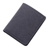 Maxbell 6xMen Canvas Wallet Short Money Bag Casual Style ID Card Bifold Black