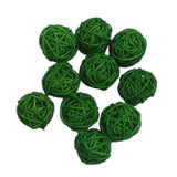 Maxbell 20pcs 3cm Wicker Rattan Balls Xmas Wedding Decorative Crafts