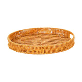 Maxbell Imitation Rattan Bread Basket Bread Serving Basket for Cabinets Forks Fruits 34.5x34.5x4cm