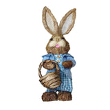 Maxbell DIY Unfinished Easter Bunny Straw Material Package Ornament for Balcony Yard Style E