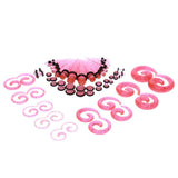 Maxbell 54pcs Gauges Kit Spiral Tapers and Plugs 14G-00G Stretching Kit Pink - Aladdin Shoppers