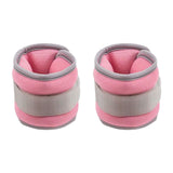 Maxbell 2Pcs Wrist Ankle Weights Multipurpose for Running Exercise Strength Training 1kg Pink