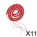 Maxbell 11x5mm Natural Red Coral Round Loose Beads Strand 16 Inch