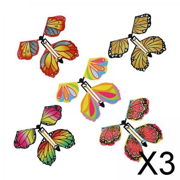 Maxbell 3x5x Flying Butterfly Clockwork Butterfly for Birthday Greeting Cards Bookmark Style E