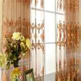 Maxbell 100x250cm Window Curtain Drape Blinds Gauze Voile Curtain Coffee No Beads - Aladdin Shoppers
