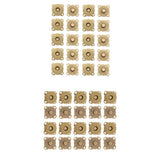 Maxbell 20 Sets Sew In Magnetic Bag Clasps for Craft Clothing Bag 14mm 18mm Bronze