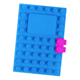 Maxbell A6 Notebook Building Block Design 100 Pages Journal for Daily Records Blue
