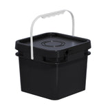 Maxbell Square Bucket with Handle and Lid Food Storage Pail for Dry Food Paint Water 8L