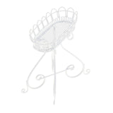 Maxbell Simulation 1/12 Dollhouse Flower Stand Miniature Garden Scene for Kids Girls White