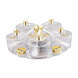 Maxbell Divided Serving Tray Stylish Luxury Condiment Box for Chocolates Nuts Sweets clear