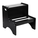 Maxbell 2 Step Stool for Kids with Handles Versatile Portable Bathroom Sink Non Slip Black