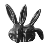 Maxbell Rabbit Statue Decorative Objects Rabbit Figurine for Bookshelf Bedroom Table black