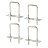 Maxbell Maxbell 4 Pieces Square U Bolt Hardware for Sailboat Automobiles Trailer Marine Boat M 8