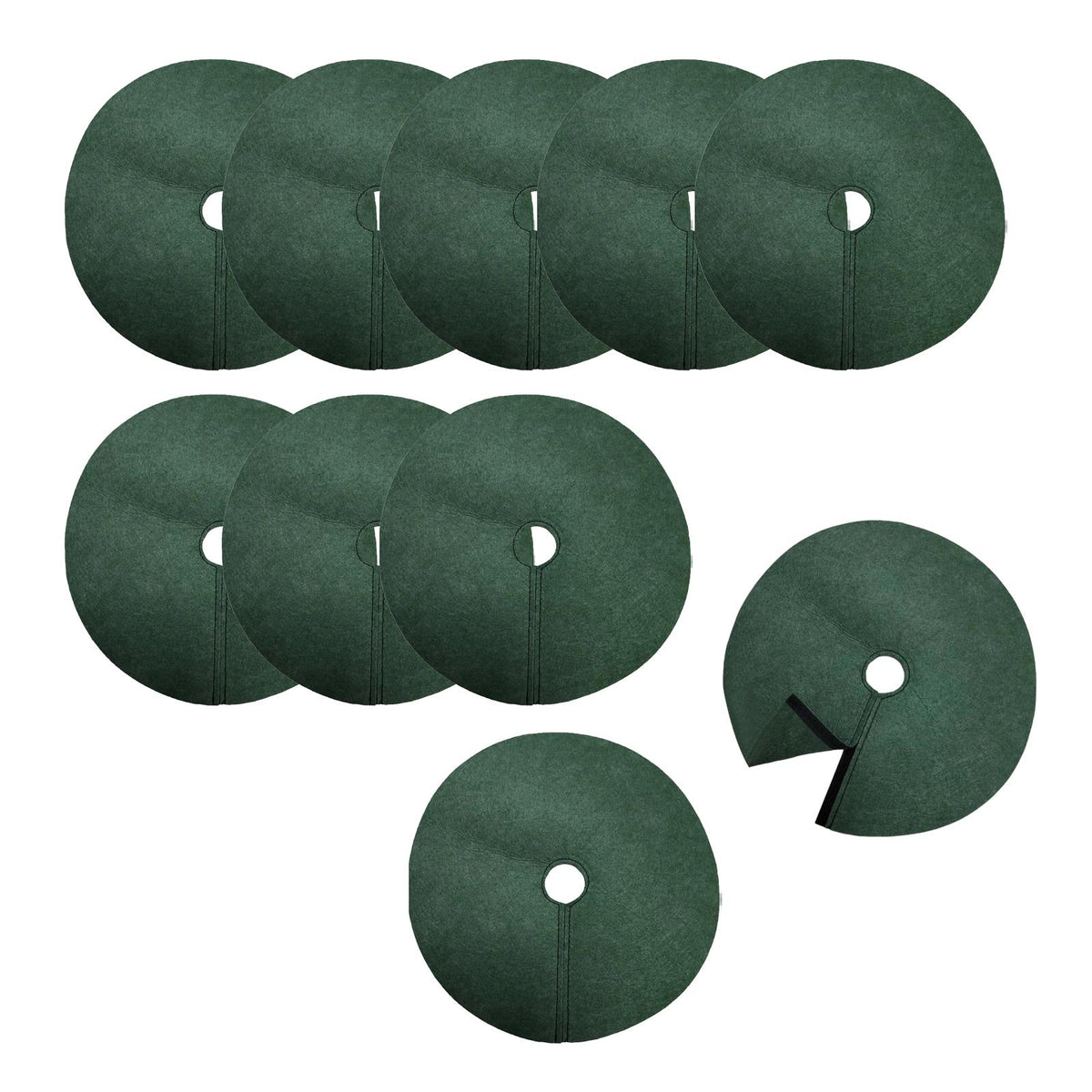 Maxbell 10Pcs Tree Mulch Rings for Weed Control Gardening Round Fruit Tree Protector M