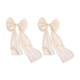 Maxbell 2 Pieces Satin Ribbons Gift Accessories Wide for Holiday Bridal Shower Party Champagne
