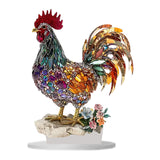 Maxbell Acrylic Chicken Decor 2D Ideal Gift Desktop Display for Home Holiday Cabinet