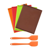 Maxbell 4Pcs Silicone Roll Cake Mat Pads Cookies Sheet Silicone Baking Pan Baking Tools