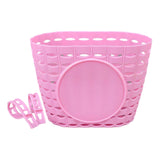 Kids Bike Basket Detachable Handlebar Basket for Girls Toddlers Outdoor Pink